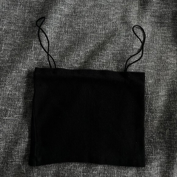 Zara Black Tank Top spaghetti Straps - Size Medium - Picture 4 of 4